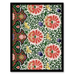 Artery8 Owen Jones Vintage Arabesque Floral Pattern Framed Wall Art Print - Size: A4 - thumbnail 1