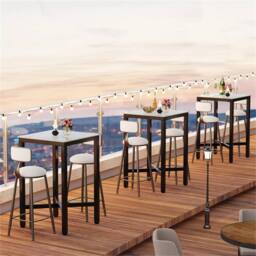 Nordara Real Marble Bar Table - Size: 0.6m2 - thumbnail 5