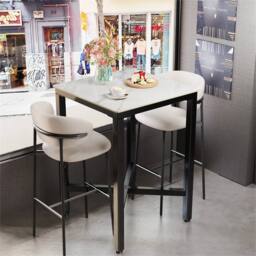 Nordara Real Marble Bar Table - Size: 0.6m2 - thumbnail 4