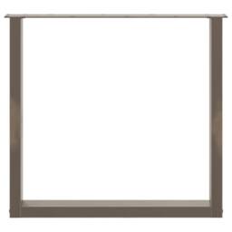 Berkfield Home Coffee Table Legs U-Shaped 3 pcs Natural Steel 80x(72-73) cm Steel in Brown - thumbnail 5