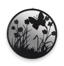 Garden Greatness Framed Butterfly Garden Mirror in White - thumbnail 2