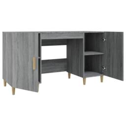 Berkfield Home Decorative Desk Grey Sonoma 140x50x75 cm Engineered Wood - Size: 140 x 50 x 75 cm - thumbnail 7