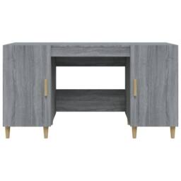 Berkfield Home Decorative Desk Grey Sonoma 140x50x75 cm Engineered Wood - Size: 140 x 50 x 75 cm - thumbnail 6