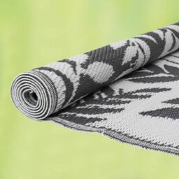 JVL The Gardener Small Leaf Decorative Outdoor Rug 120x170cm in Grey - Size: 120 cm x 170 cm - thumbnail 9