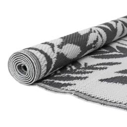 JVL The Gardener Small Leaf Decorative Outdoor Rug 120x170cm in Grey - Size: 120 cm x 170 cm - thumbnail 6