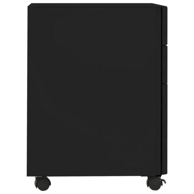 Berkfield Home Mobile File Cabinet Black 30x45x59 cm Steel - Size: 30 x 45 x 59 cm - image 1
