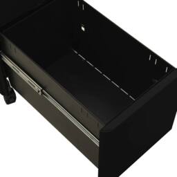 Berkfield Home Mobile File Cabinet Black 30x45x59 cm Steel - Size: 30 x 45 x 59 cm - thumbnail 7