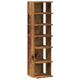 Berkfield Home Shoe Cabinet Old Wood 28x27x102 cm Engineered Wood in Brown - Size: 28 x 27 x 102 cm - thumbnail 2