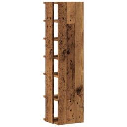 Berkfield Home Shoe Cabinet Old Wood 28x27x102 cm Engineered Wood in Brown - Size: 28 x 27 x 102 cm - thumbnail 6
