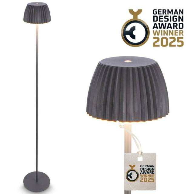BRILONER Riffle Dimmable Rechargeable USB C Design Award LED Floor Lamp in Black - image 1