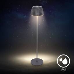 BRILONER Riffle Dimmable Rechargeable USB C Design Award LED Floor Lamp in Black - thumbnail 6