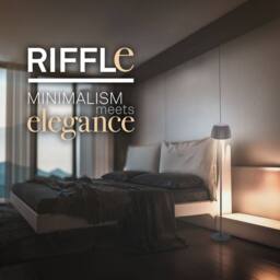 BRILONER Riffle Dimmable Rechargeable USB C Design Award LED Floor Lamp in Black - thumbnail 3