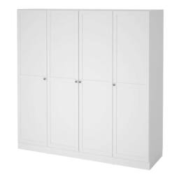 Wyld Haus Cherryfern White 4 Door Wooden Wardrobe - thumbnail 4