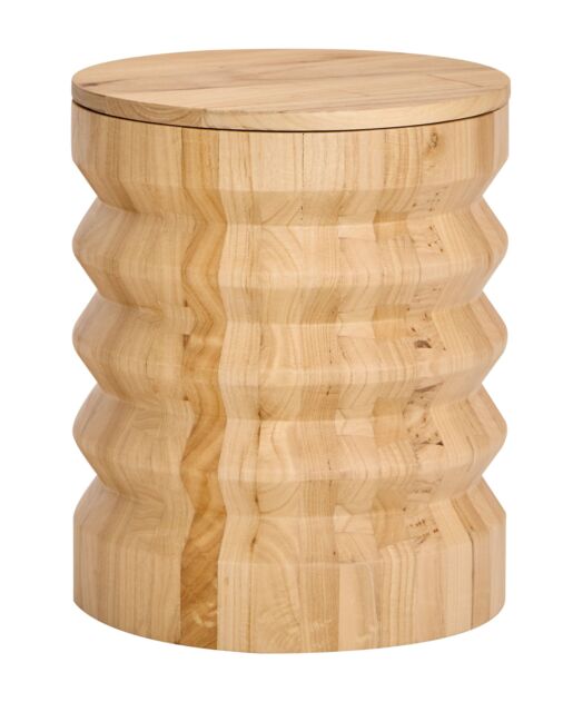 Nordlys Solid Wood Side Table with Storage in Brown - image 1