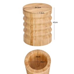 Nordlys Solid Wood Side Table with Storage in Brown - thumbnail 5