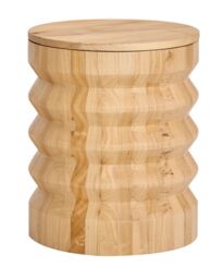 Nordlys Solid Wood Side Table with Storage in Brown