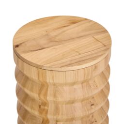 Nordlys Solid Wood Side Table with Storage in Brown - thumbnail 8