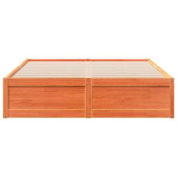 Berkfield Home Bed Frame without Mattress Wax Brown 160x200 cm Solid Wood Pine - thumbnail 4