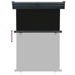 Berkfield Home Balcony Side Awning 125x250 cm Black - thumbnail 5