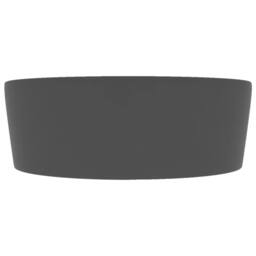 Berkfield Home Luxury Wash Basin with Overflow Matt Dark Grey 36x13 cm Ceramic - thumbnail 4