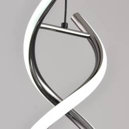 NIVOR LED Pendant Light, 6000K Light Spiral Chandelier, Adjustable Height in Silver - thumbnail 9
