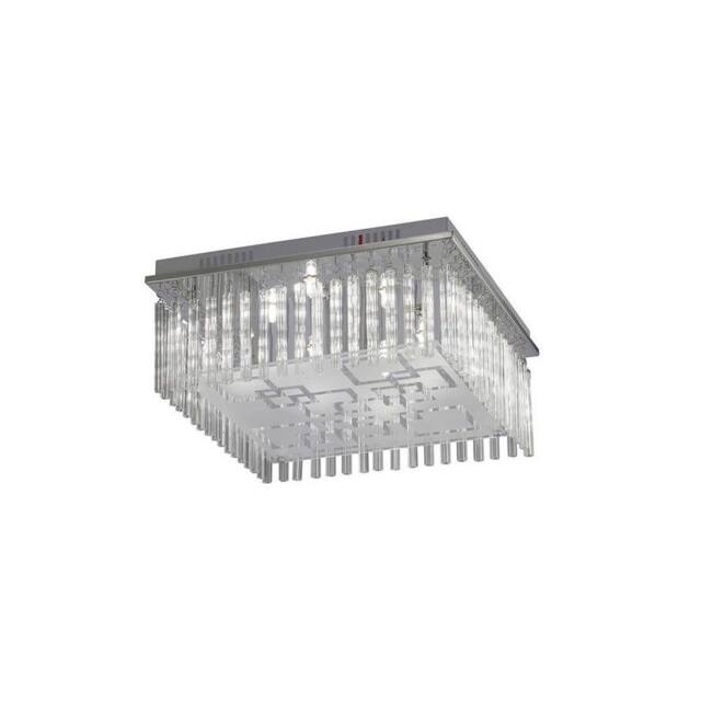 Netlighting Capella Flush Ceiling 8 Light Polished Chrome Glass in Grey - image 1