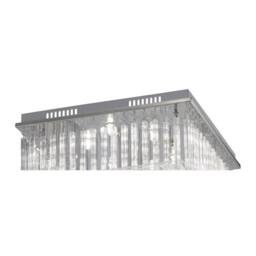 Netlighting Capella Flush Ceiling 8 Light Polished Chrome Glass in Grey - thumbnail 4