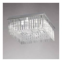 Netlighting Capella Flush Ceiling 8 Light Polished Chrome Glass in Grey - thumbnail 2