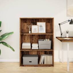 Berkfield Home Bookcase Old Wood 80x30x114 cm Engineered Wood in Brown - Size: 80 x 30 x 114 cm - thumbnail 3