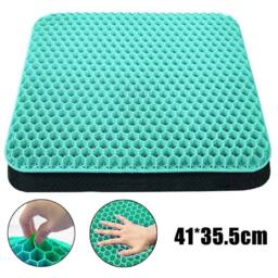 EONLION Double Layer Gel Honeycomb Seat Comfort Support Cushion in Green - Size: 120 cm x 90 cm - thumbnail 1