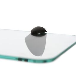 Harbour Housewares Rounded Floating Glass Shelf - 60cm - Bathroom Storage Display Unit in Black - thumbnail 7