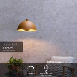 Netlighting Siemon Modern Pendant Light Ø 40cm 1xE27 Ocher Yellow in Mustard - thumbnail 2