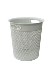 JVL Droplette 12L Waste Paper Bin - Ice Grey in Light Grey - Size: 1 Pack