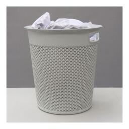 JVL Droplette 12L Waste Paper Bin - Ice Grey in Light Grey - Size: 1 Pack - thumbnail 3
