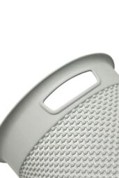 JVL Droplette 12L Waste Paper Bin - Ice Grey in Light Grey - Size: 1 Pack - thumbnail 2