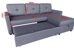 DS Living The Savona 3 Seater Storage Sofa in Grey - thumbnail 9