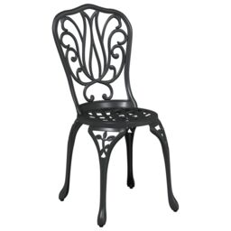 Berkfield Home 3-Piece Garden Bistro Set in Black Cast Aluminum - thumbnail 4