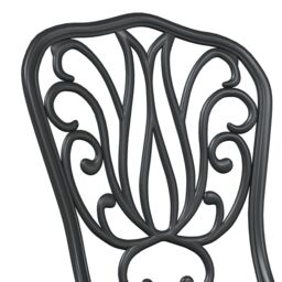 Berkfield Home 3-Piece Garden Bistro Set in Black Cast Aluminum - thumbnail 9