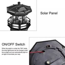 KORVIXA Solar Powered Lighthouse Garden Light in Black - Size: 100 cm - thumbnail 5
