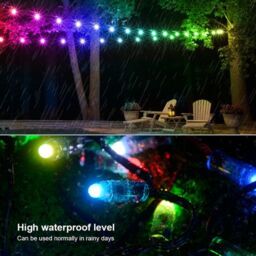 ENER-J Smart Magic RGB LED Fairy Lights 5m 50 LED WiFi BLE with UK Plug & Remote in White - Size: 25 cm diameter x 19 cm high - thumbnail 3