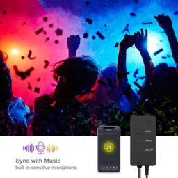 ENER-J Smart Magic RGB LED Fairy Lights 5m 50 LED WiFi BLE with UK Plug & Remote in White - Size: 25 cm diameter x 19 cm high - thumbnail 6