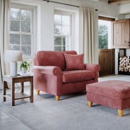 The Great Sofa Company Flora Snuggle Chair Glory Deep Terra in Terracotta - thumbnail 1
