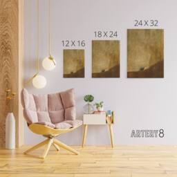 "Artery8 Francisco Goya El Perro Dog Canvas Wall Art Print in Brown - Size: W18"" x H24""" - thumbnail 4