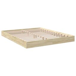 Berkfield Home Bed Frame without Mattress Sonoma Oak 160x200 cm Engineered Wood in Brown - thumbnail 6
