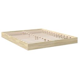 Berkfield Home Bed Frame without Mattress Sonoma Oak 160x200 cm Engineered Wood in Brown - thumbnail 3