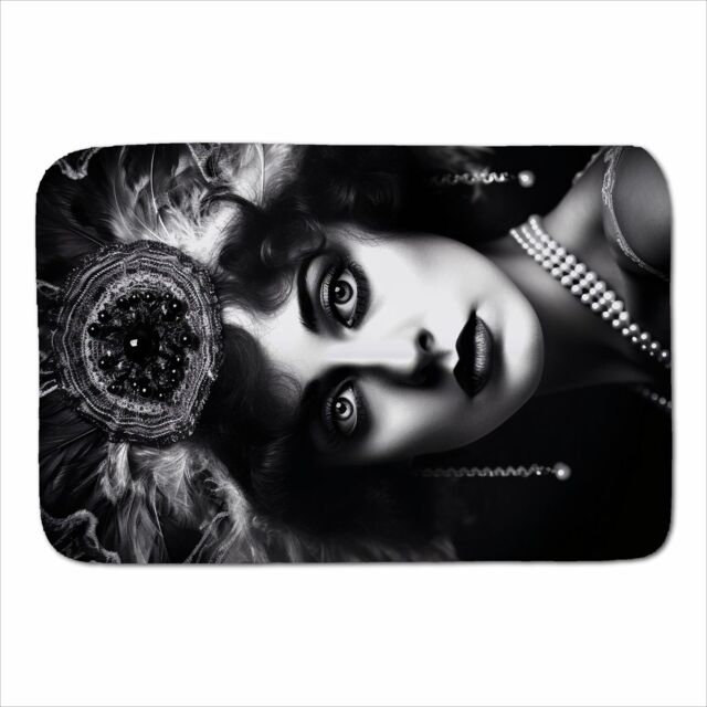 Warren Reed - Designer Edwardian Showgirl Splashart Sherpa Blanket in Black - Size: Large - image 1