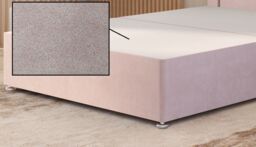 "Somnior Alexas Divan Bed Base with 54"" Floor Standing Headboard Plush Velvet in Pink - Size: Single" - thumbnail 4