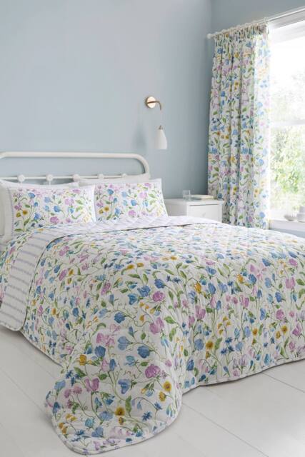 Dreams & Drapes 'Sweetpea Floral' Quilted Bedspread - image 1