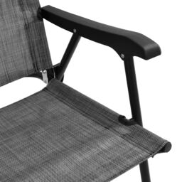 Berkfield Home Folding Garden Chairs 8 pcs Melange Grey Steel & Textilene - thumbnail 9