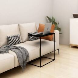 Berkfield Home Side Table Black 55x35x66 cm Engineered Wood - Size: 55 x 35 x 66 cm - thumbnail 1